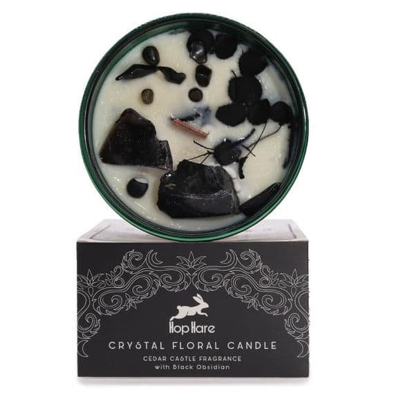 The Knight Of Swords Crystal Magic Flower Soy Wax Candle | Hop Hare Candles Deal Kent