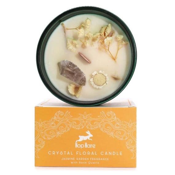 The Lion Crystal Magic Flower Soy Wax Candle | Hop Hare Candles Deal Kent
