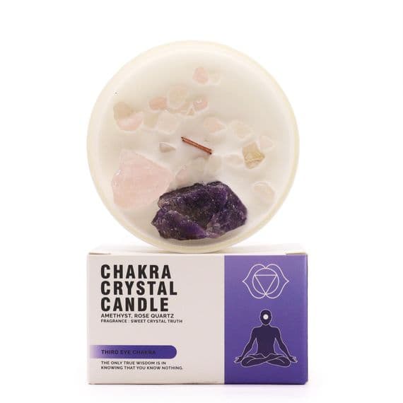 Third Eye Chakra Inner Balance Crystal Gemstone Candle | Aromatherapy Candle Shops InBroadstairs Kent UK