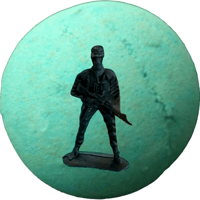Toy Soldier Inside Hidden Treasure Bath Bomb