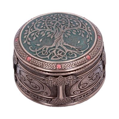 Tree of Life Round Celtic Trinket Box