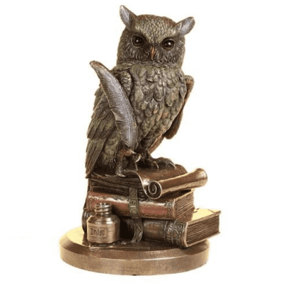 Ulula Bronze Academic Owl Figurine