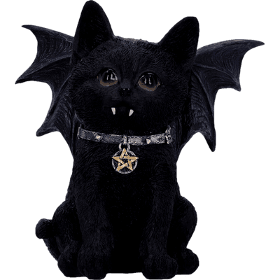 Vampuss Vampire Bat Black Cat Figurine