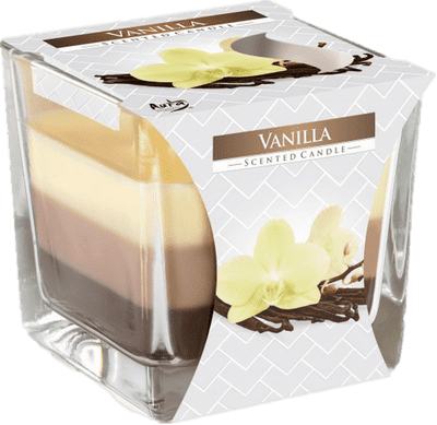 Vanilla Rainbow Square Glass Jar Candle