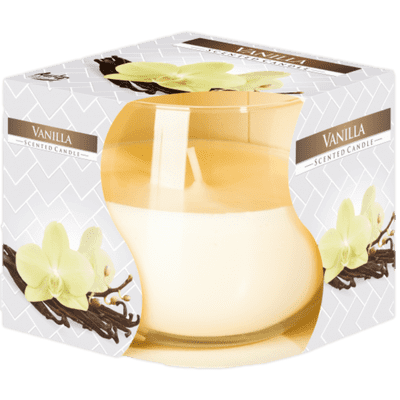 Vanilla Scented Essential Oil Glass Jar Candle