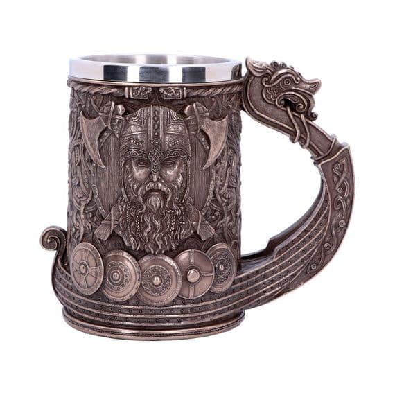 Viking Bronze Drakkar Longship Tankard | Nemesis Now Shop Dover Kent UK