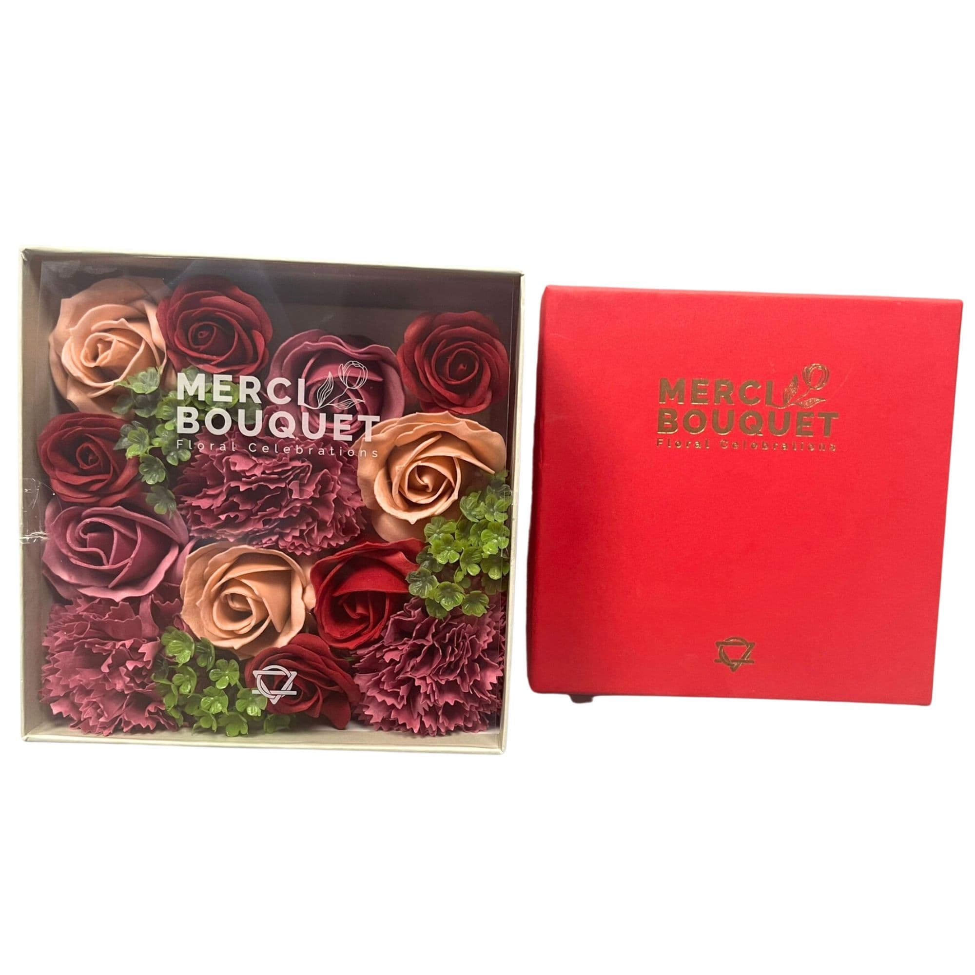 Vintage Roses Soap Flowers Square Box | Soap Flower Shop Herne Bay Kent UK