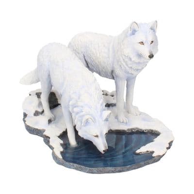 Warriors of Winter Snowy Wolf Figurine