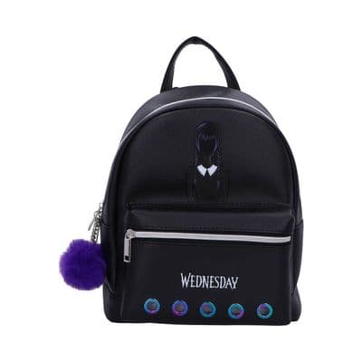 Wednesday Addams Black Faux Leather Backpack