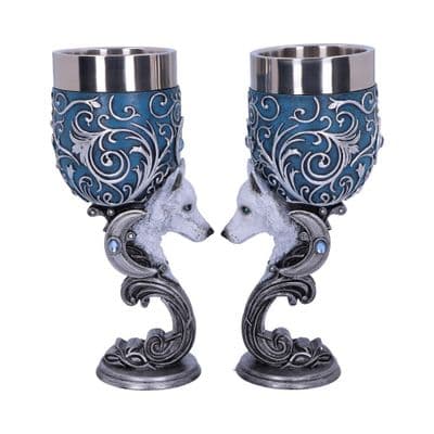 Wild at Heart White Wolf Wine Goblets (Set of 2)