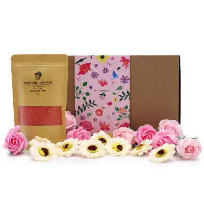 Wild Hare Passion Salt Soak & Soap Flowers Gift Set