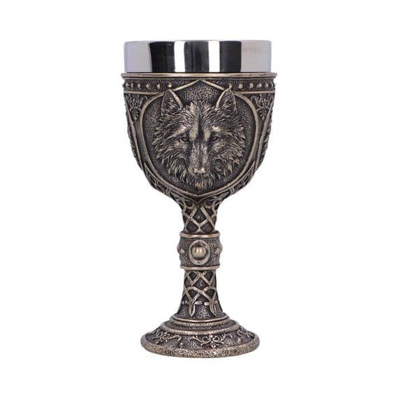 Wild Thirst Medieval Wolf Wine Chalice | Nemesis Now Shop Deal Kent UK
