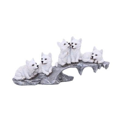 Winter Litter White Wolf Ornament