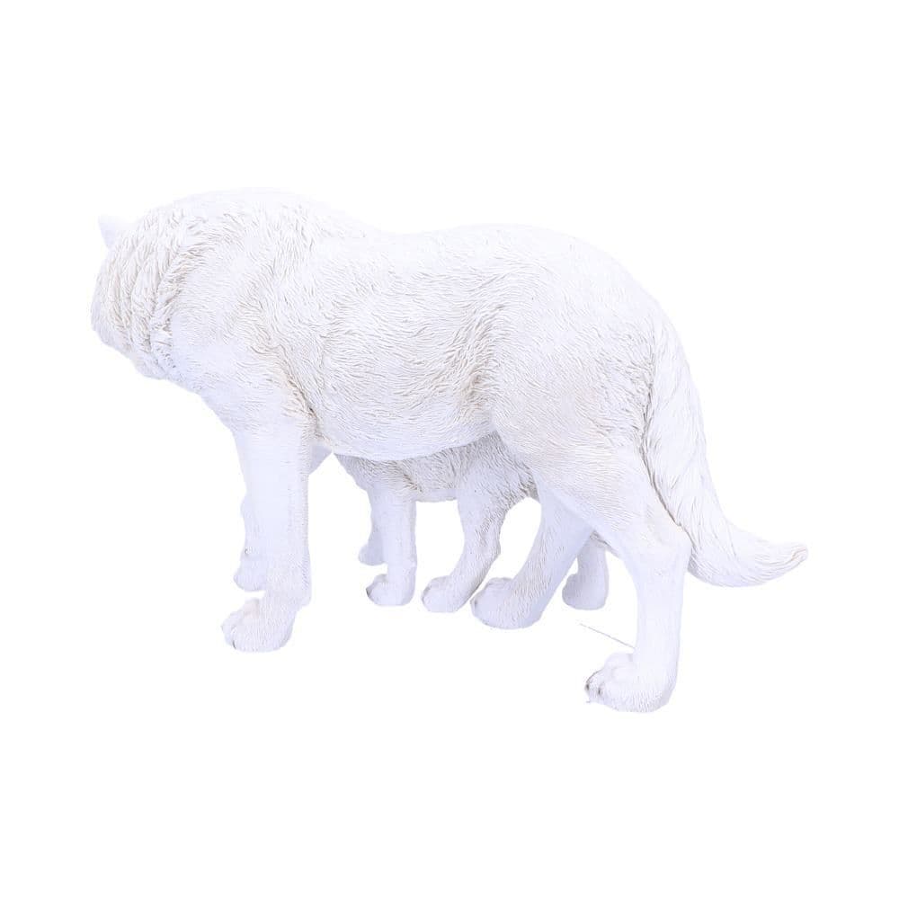 White Ghost Wolf Figurine Ornament 19.5cm