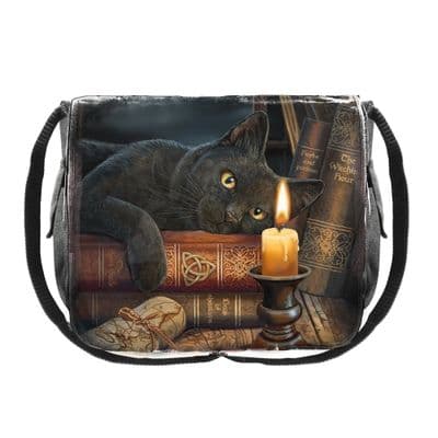 Witching Hour Black Cat Messenger Shoulder Bag