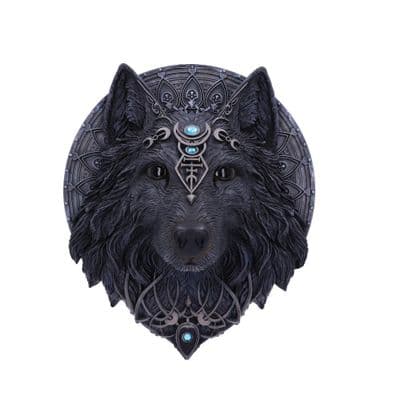 Wolf Moon Gothic Wall Hanging Plaque
