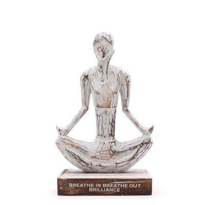 Wooden Yoga Lady Easy Breathe Pose Position Ornament