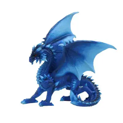 Yukiharu Vibrant Ice Blue Dragon Figurine
