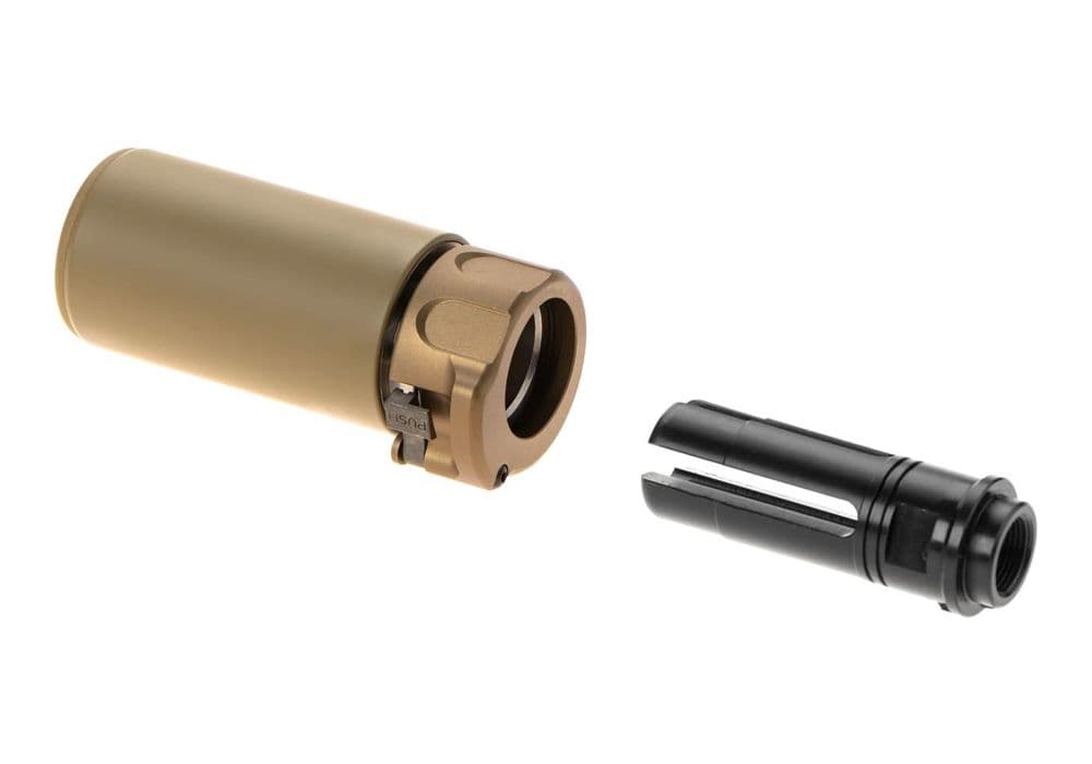 5KU Blast QD Flash Hider Silence 14mm CCW Tan
