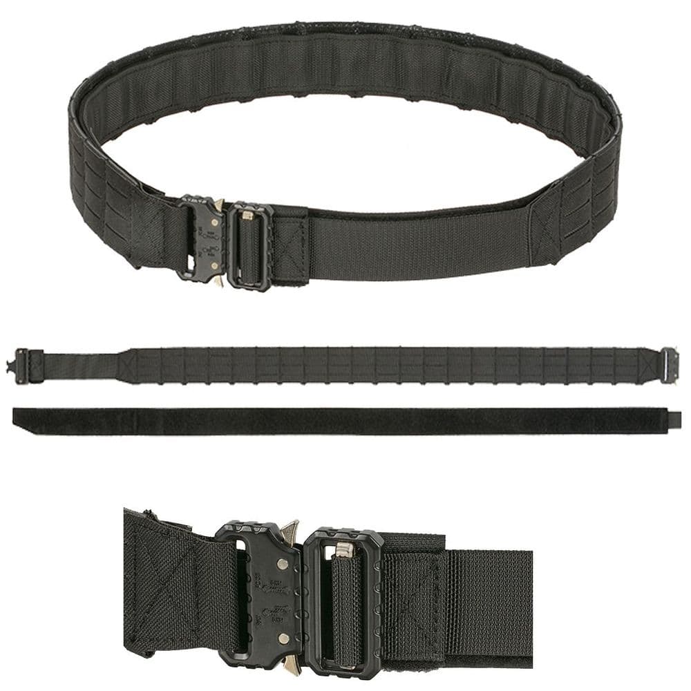 8 Fields Laser Cut Molle Tactical Duty Range Belt QR Black With Inner Belt