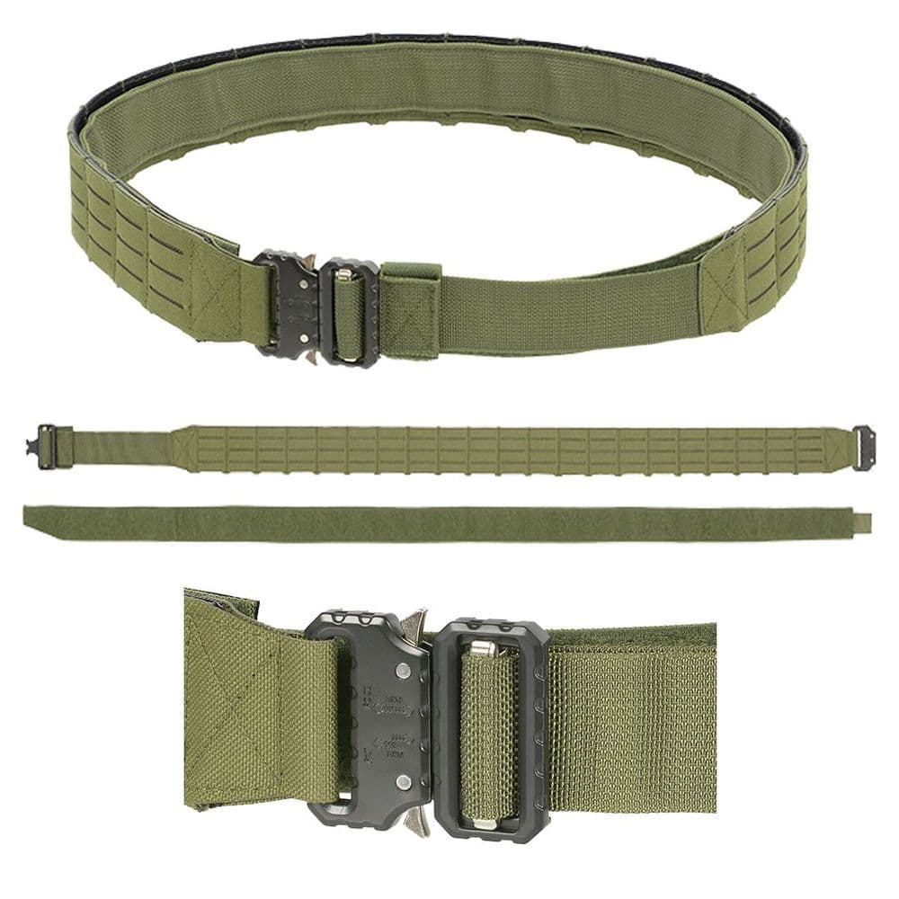 8 Fields Laser Cut Molle Tactical Duty Range Belt QR OD Green