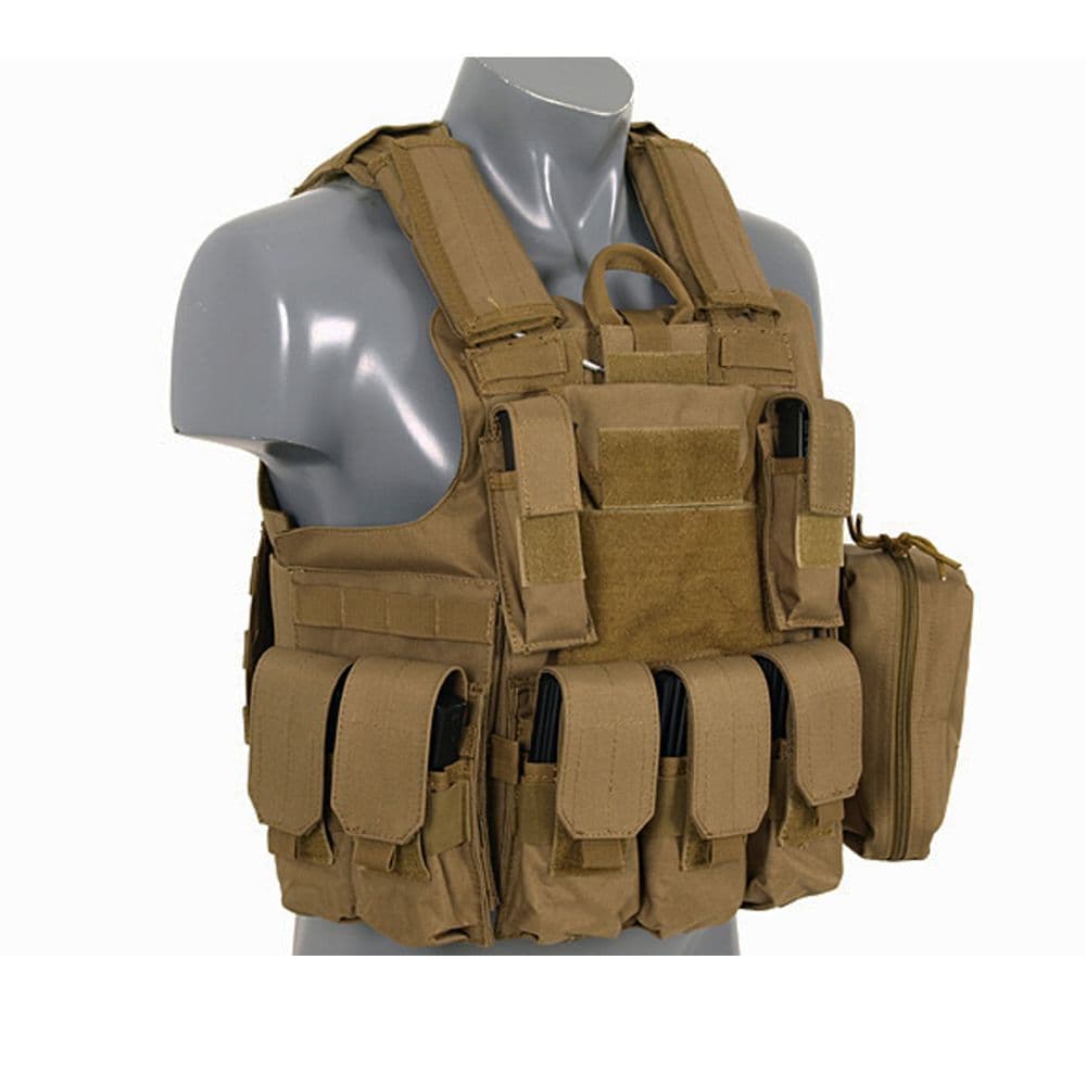 8 Fields Tactical Combat Vest Fully Loaded Coyote