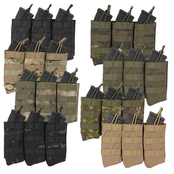 8 Fields Triple Open Top QR AK Molle Magazine Pouch