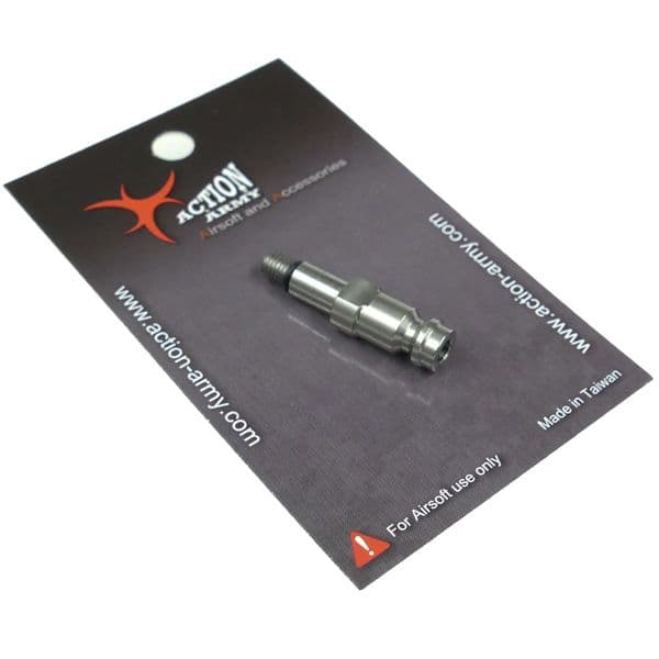 Action Army HPA Stainless Steel Pistol Valve Adapter Green Gas