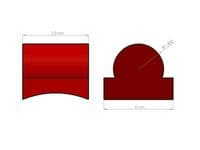 AirsoftPro Silicone Rubber Omega Shape Hop-Up Unit Nub Red