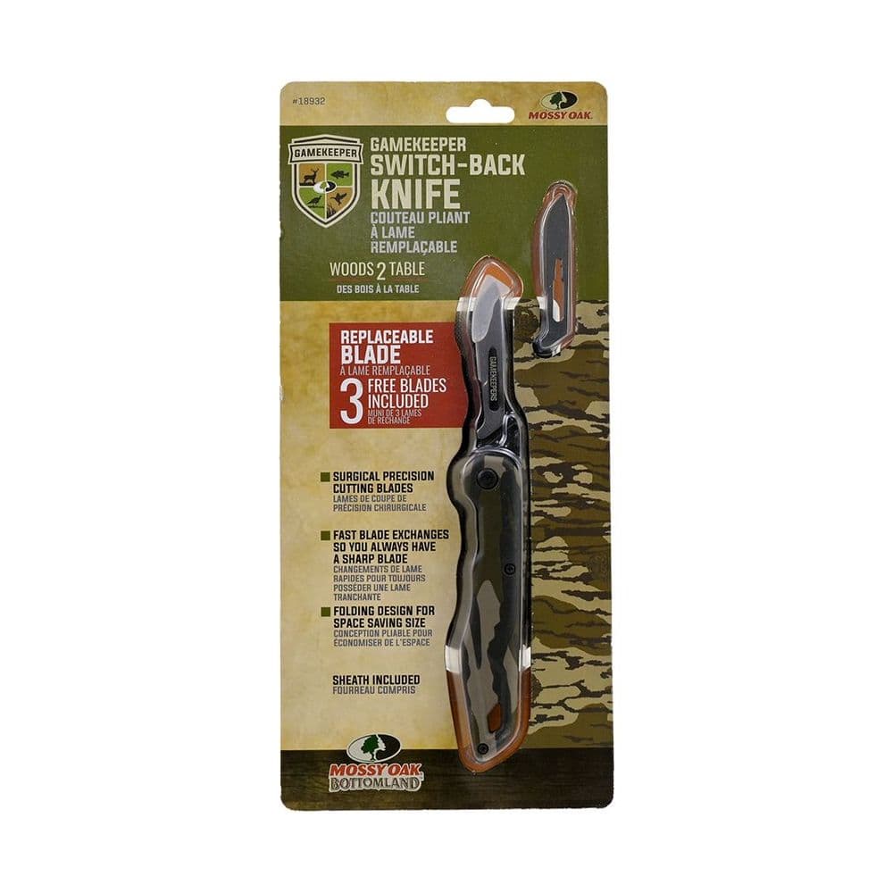 ALLEN Hunting Gamekeeper Mossy Oak Switch-Back Knife Replaceable Blade Camo