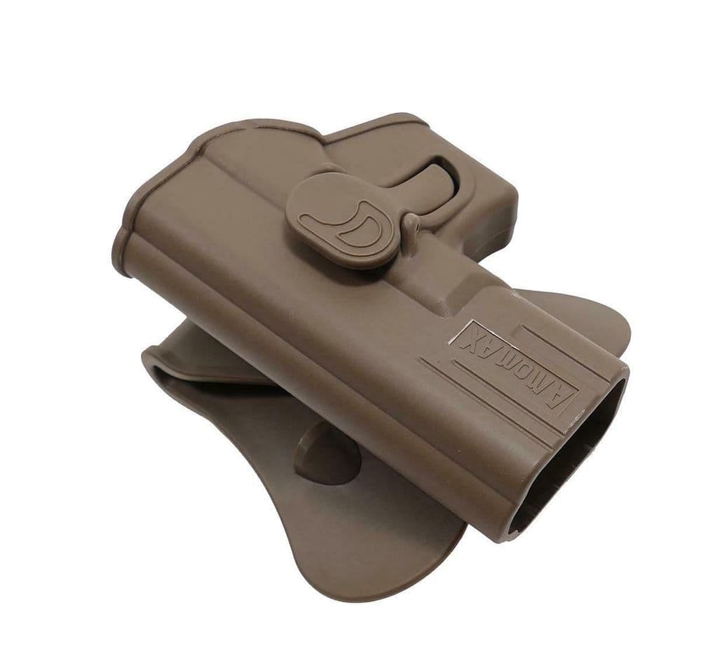 Amomax Retention Holster G-19/23/32 FDE L/H Left Handed