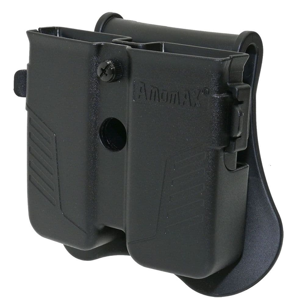 Amomax Universal Double Pistol Magazine Pouch Black