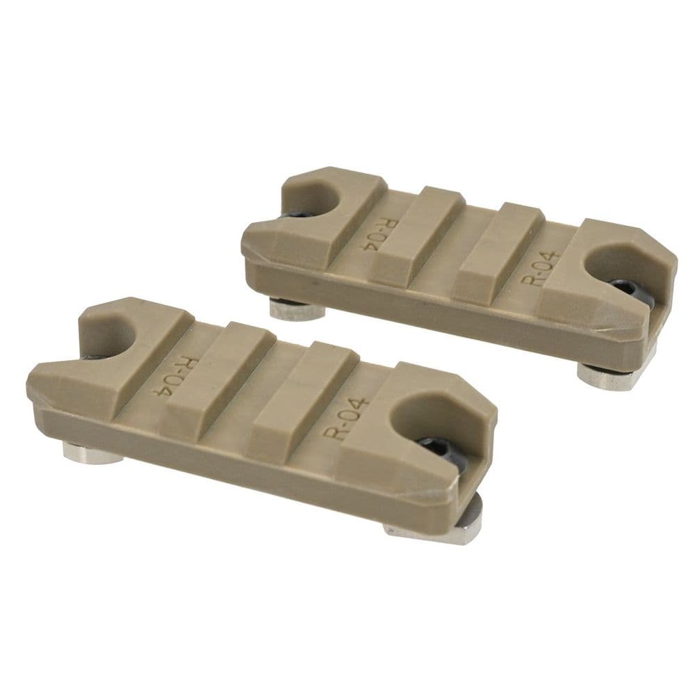 Ares Amoeba 2.0" M-Lok Key Rail Mount 2pcs Dark Earth Airsoft AM-ML-R-004-DE