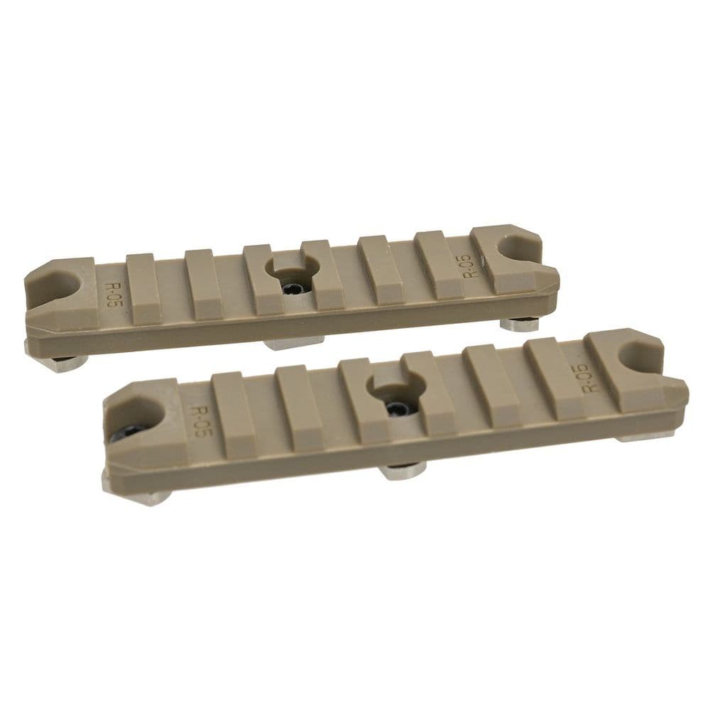 Ares Amoeba 3.5" M-Lok Key Rail Mount 2pcs Dark Earth Airsoft AM-ML-R-005-DE