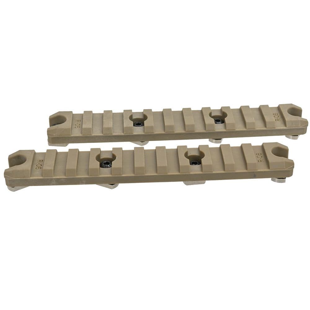 Ares Amoeba 5" M-Lok Key Rail Mount 2pcs Dark Earth Airsoft AM-ML-R-005-DE