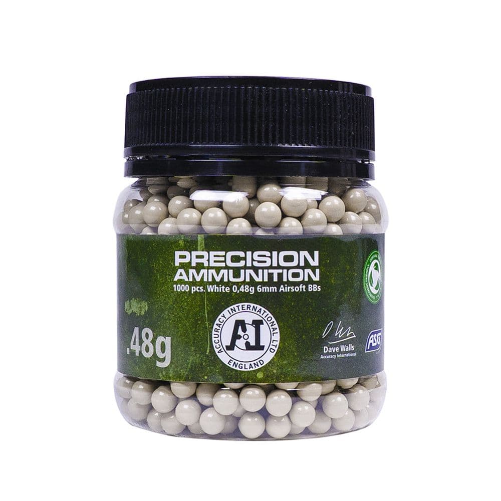 ASG Accuracy International Airsoft 6mm BB’s 0.48g 1000 Bottle Sniper VSR L96