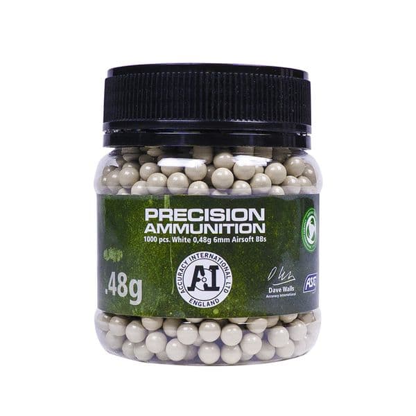 ASG Accuracy International Airsoft 6mm BB’s 0.48g 1000 Bottle Sniper VSR L96