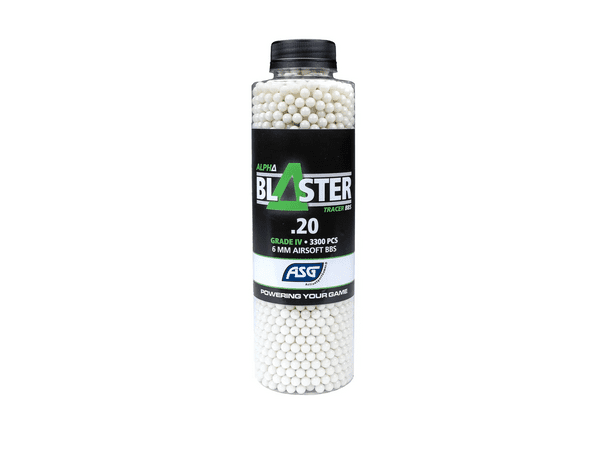 ASG Airsoft Alpha Blaster Green Tracer 0.20g 3300 Bottle 6mm bb's