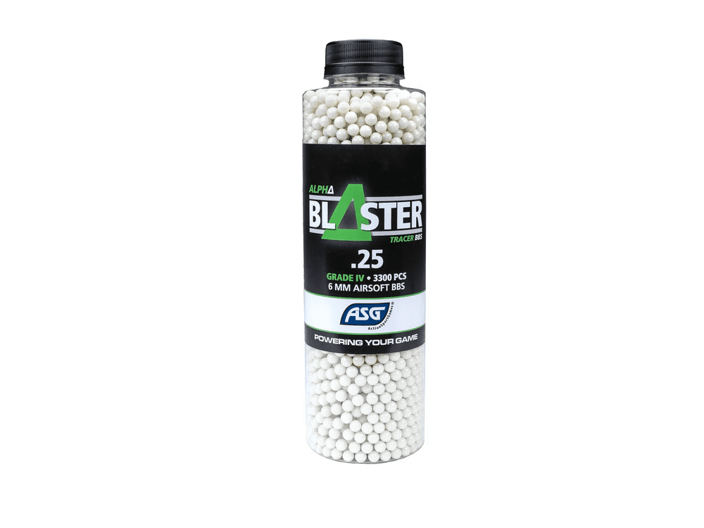 ASG Airsoft Alpha Blaster Green Tracer BB,s 0.25g 3300 Bottle