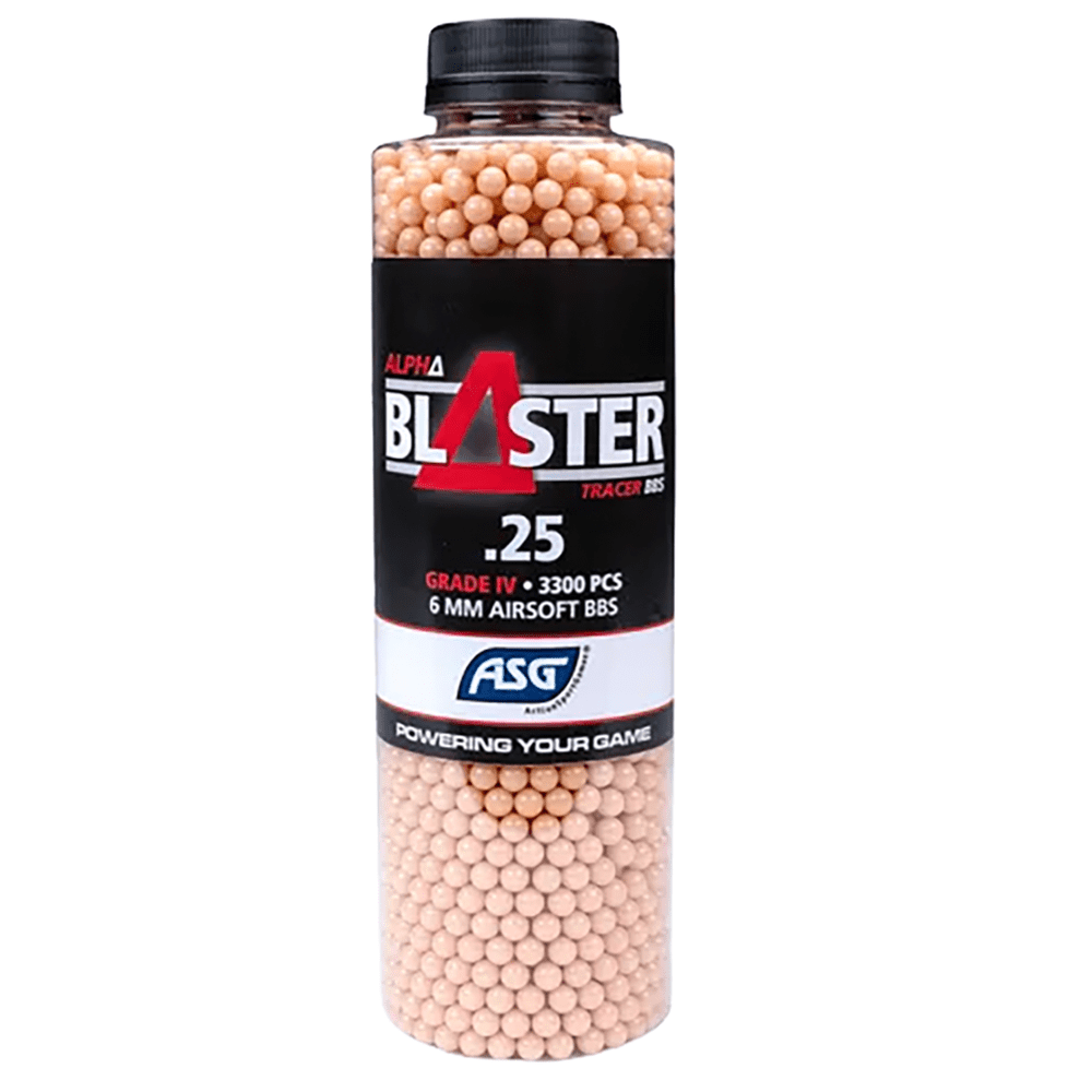 ASG Airsoft Alpha Blaster Red Tracer BBs 0.25g 3300 Bottle Pellets