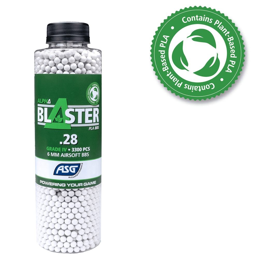 ASG Alpha Blaster Bio PLA Airsoft BB’s Pellets 0.28g 3300 X 1 Bottle