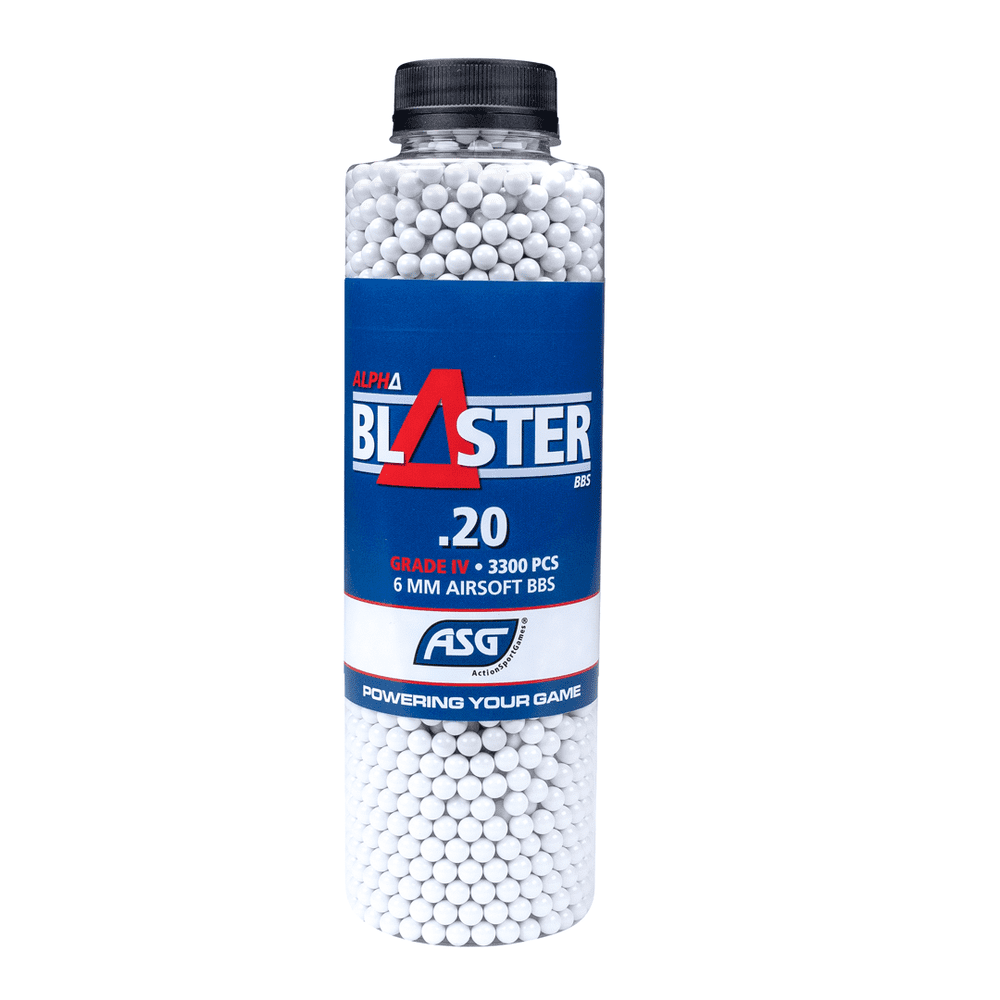 ASG Alpha Blaster Grade IV Airsoft BBs 0.20g 3300 1 Bottle Ammo Pellets