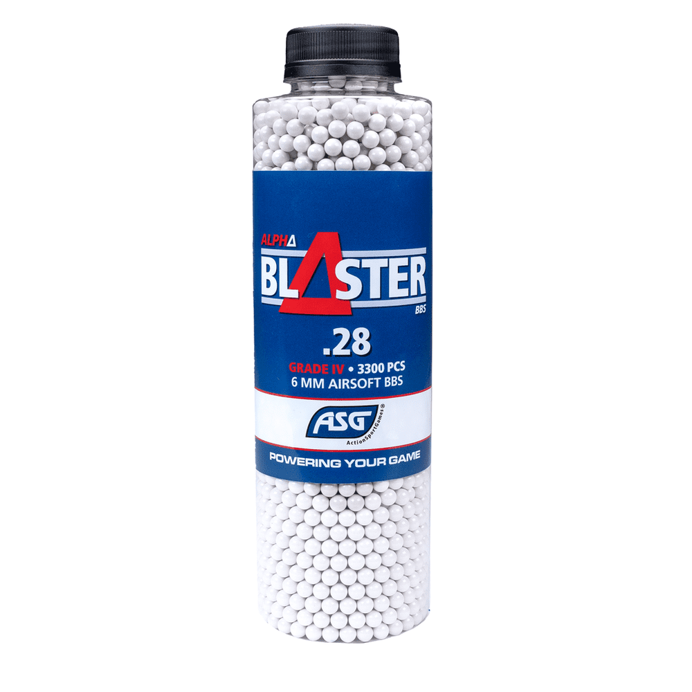 ASG Alpha Blaster Grade IV Airsoft BBs 0.28g 3300 1 Bottle Pellets 6mm