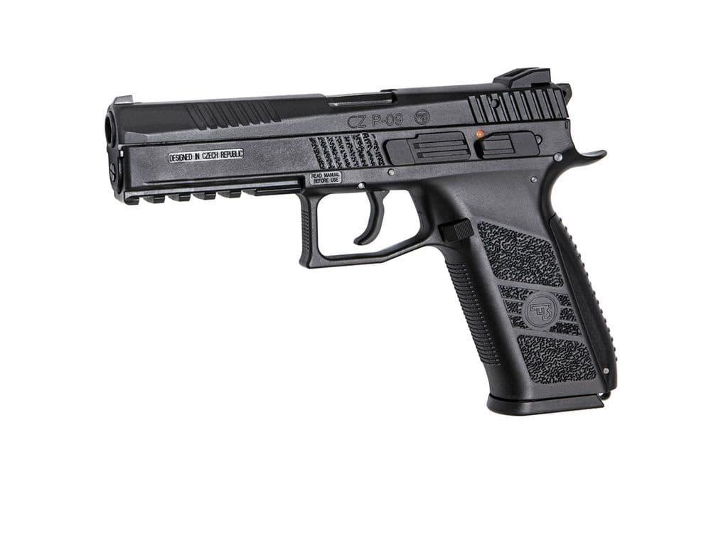 ASG CZ P-09 Gas Blowback Airsoft Pistol Metal Slide Inc Case - Black