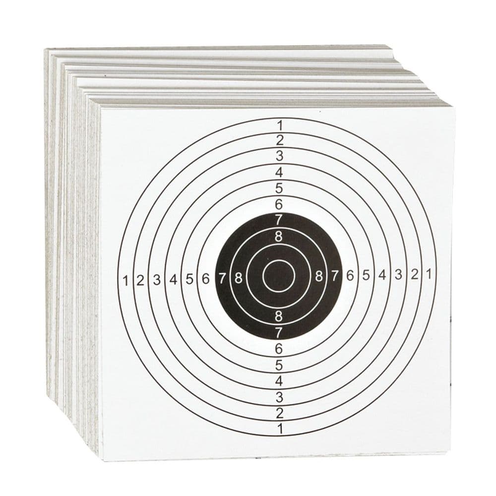 ASG Paper Target Cards 100 Pack 14x14cms