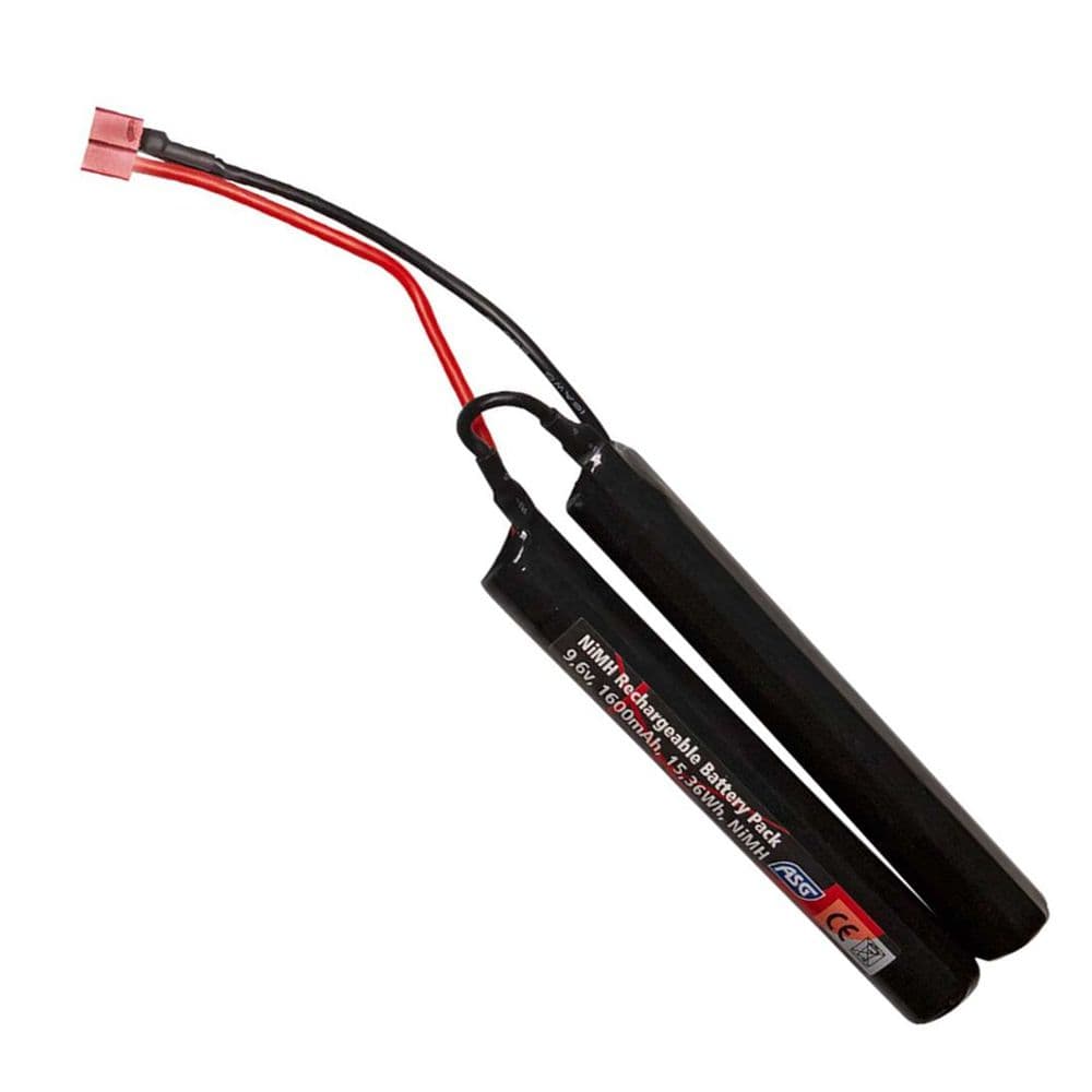 ASG Rechargeable Battery Pack 9.6V 1600mAh NiMH T-Plug Deans