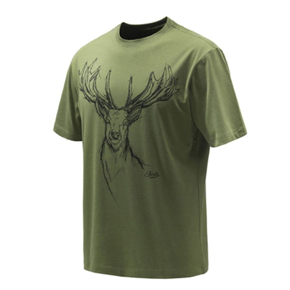 Beretta Deer T-Shirt Green Sage  *SMALL*