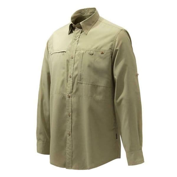 Beretta Serengeti Sport Hunting Shirt Green Game Trap Field Country Wear LU063