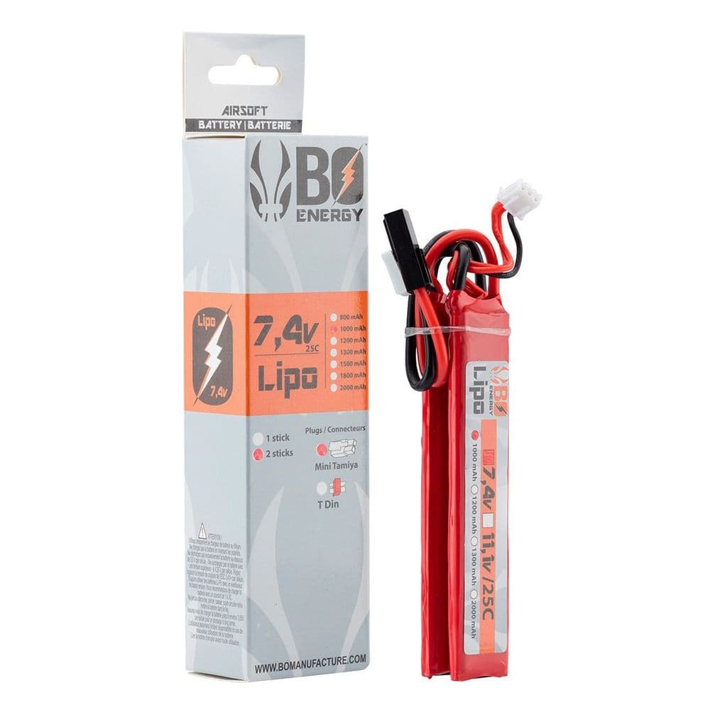 Bo Manufacturer Energy Li-Po Battery Split 7.4v 1000mah 25c Tamiya