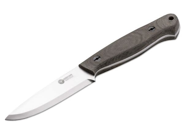 Boker Arbolito Bushcraft Micarta Knife With Leather Sheath